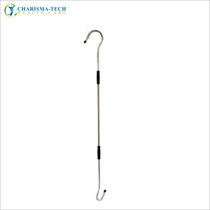 Bastón de Pastor de Acero Inoxidable de Doble Extremo de 150 cm de Largo, Instrumento Veterinario Reutilizable para el Cuello y las Patas de Ganado, Animales Grandes - Product Image 2