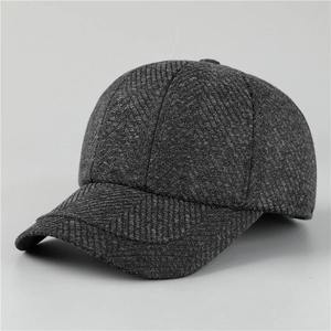 Unisex Wool Baseball <b>Cap</b> <b>Winter</b> Casual Hat 56-58CM Adjustable Fit Adult Size Gray Textured Fabric - Product Image 1