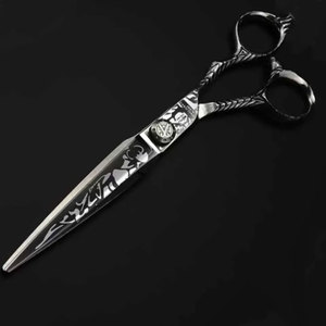 Professional Hairdressing Scissors Stainless Steel Sharp Blade Right Handed <b>Long</b> <b>Handle</b> Decorative <b>Shears</b> for Barbers - Product Image 6