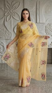 Sari Prayosha de Organza Cristalina para Mujer, Largo hasta el Suelo, de Secado Rápido, con Materiales Reciclados, para Bodas, Fiestas de Graduación, Ajuste Regular - Product Image 2