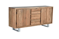 Vintage Industriestil Massivholz Akazienholz Sideboard Aufbewahrungsschrank Esszimmer Holz-Sideboard Buffetschrank