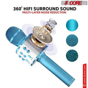 5 Core <b>Microphone</b> Wireless Karaoke Mic With Speaker 3 in 1 Portable <b>Bluetooth</b> Microfono Inalambrico - Product Image 6