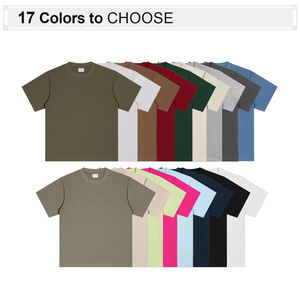 Camisetas al por Mayor de 300 g/m², 100% Algodón, Gruesas, Extra Grandes, Personalizadas, Lisas, para Hombre, Cuello Redondo, Holgadas - Product Image 2