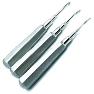 Elevador dental luxador de acero inoxidable, manual, mínimamente invasivo, curvo, para extracción de raíces, instrumento quirúrgico - Product Image 2