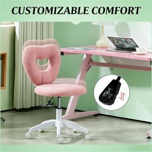 Sedia da Ufficio Rosa, Sedia per Computer e Trucco con Design Confortevole - Product Image 3