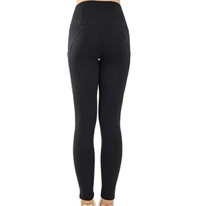 Pakistan Manufacturer's Women's Seamless Gym Workout <b>Leggings</b> <b>with</b> <b>Pockets</b> Solid Pattern Yoga Pants - Product Image 2