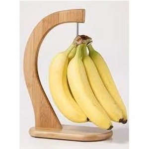 Support à bananes en bois, panier de rangement suspendu pour fruits, forme géométrique, style simple, pour la cuisine - Product Image 2