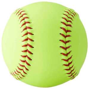 Balle de softball de qualité supérieure pour entraînement sportif adulte, couleur vert clair, en cuir, avec de bonnes coutures, balle de baseball sportive - Product Image 6