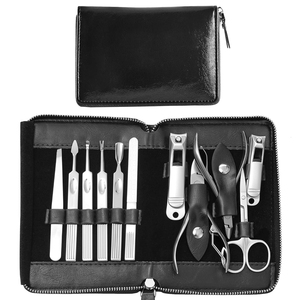Stainless Steel <b>Manicure</b> Set Professional Nail Clipper <b>Kit</b> Portable Leather Case Pedicure Tools for Fingernail & Toenails - Product Image 5