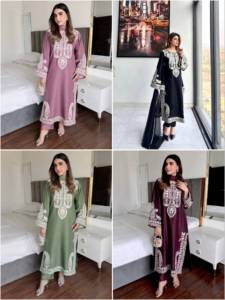 SHLC 1467 <b>Women</b> Maroon Embroidered <b>Kurta</b> Palazzo Set with Dupatta Ethnic Party Wear - Product Image 6