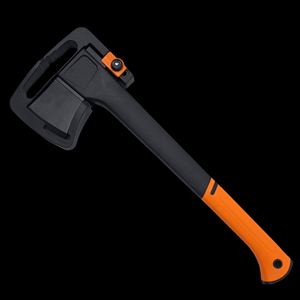 Hache avec manche en plastique, couleur orange et noir, pour la survie - Product Image 1