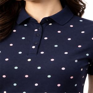 Chemise imprimée pour femme, manches courtes, décontractée, tricotée, 100% coton, séchage rapide, écologique, respirante, vêtement tendance - Product Image 4