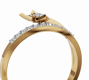 Anillo de diamantes Lumiere con un peso total de 0.240 quilates, engastado con 12 diamantes brillantes para un aspecto radiante y sofisticado. - Product Image 3