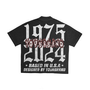 Camisetas con Estampado DTG Estilo Y2K Americano, Tendencia 2026, para Hombre, Corte Cuadrado, Venta al Por Mayor, Fabricante de Ropa Urbana Personalizada, Ropa Casual de EE. UU. - Product Image 2