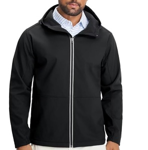 Veste coupe-vent softshell avec capuche, doublure polaire chaude, fermeture éclair, veste softshell pour la chasse, la randonnée en montagne - Product Image 1