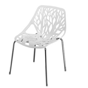 BirdFT Set di 4 Poltrone Stile Nido in Lino Bianco, Resistenti e Confortevoli per Arredamento Casa, Camera da Letto, Soggiorno, Superficie in Moquette - Product Image 2