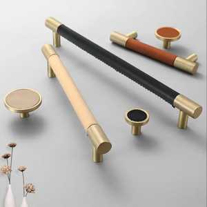Modern Striped Aluminum Alloy Cabinet Handles <b>Gold</b> Kitchen Wardrobe Door <b>Pulls</b> Matte Black Cupboard Knobs - Product Image 2