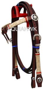Headstall de cheval occidental en cuir importé le plus vendu pour la sculpture de headstall d'équitation et la fabrication de casque d'outillage en Inde - Product Image 4