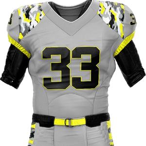 เสื้อฟุตบอลอเมริกันออกแบบได้ตามต้องการเครื่องแบบพิมพ์ลายระบายอากาศพร้อมงานปักราคาดีตัวเลือกขนาดพิเศษ - Product Image 1