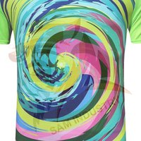 Kaos Sublimasi Pria Terlaris Desain Terbaru Gaya High Street Bahan Polyester/Katun Ringan dan Bernapas