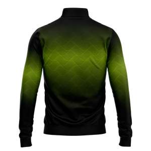 Sudadera de entrenamiento de fútbol para hombre con cremallera de 1/4, degradado negro y verde lima, jersey de manga larga para chándal de fútbol - Product Image 2