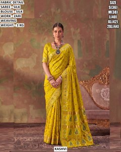 Sari en soie Noor Elite - Sans plis et anti-humidité, style traditionnel pour les occasions de mariage - Product Image 4
