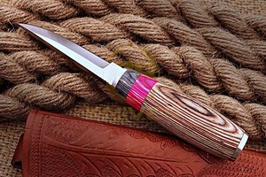 Puukko Handmade Stainless Steel Fixed Blade Wood Handle Outdoor Hunting Camping Survival <b>Knife</b> DIY OEM Customizable - Product Image 3