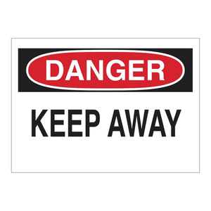 Panneau d'avertissement réfléchissant en PVC Brady Danger Keep Away Sign 7x10 pouces pour zones industrielles dangereuses - Product Image 2