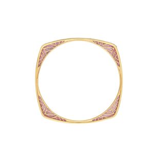 Rose Gold Lab Grown Diamond Square <b>Frame</b> Enamel Bangle Pair - Product Image 1