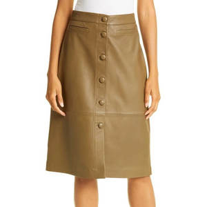 Think 2026 Falda Larga de Cuero PU de Cintura Alta, Elegante, Estilo Urbano, Talla Grande, Maxi, Ajustada, Plisada, para Mujer - Product Image 1