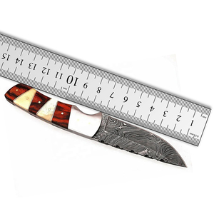 Couteau pliant en acier Damas MAYSARA IMPEX de haute qualité, 18 cm, multifonctionnel, avec étui en cuir, support OEM personnalisé, pour l'extérieur - Product Image 6