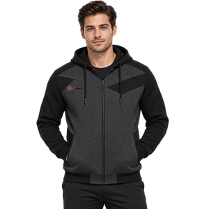 Custom Men Zipper Hoodie Full <b>Zip</b> <b>Hooded</b> Sweatshirt Soft Fleece Fabric Lightweight Construction Comfortable Fit Casual Apparel - Product Image 1