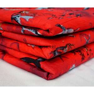 Vêtements pour femmes et filles, tissu léger et tendance, imprimé à la main avec motifs floraux, décontracté, décoration intérieure, couture ART&ART, tissu de haute qualité - Product Image 2