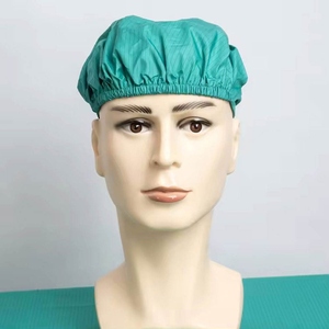 Gorro Quirúrgico Unisex con Estampado Floral y Lazo Amarillo, Accesorio para Uniforme de Hospital, con Detección de Agujas, Tejido de Mezclilla de Spandex/Poliéster - Product Image 4
