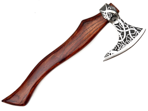 New Vikings <b>Axe</b> Best Gift Medieval Viking Hand Forged High Carbon Steel DIY Hatchet with Ash <b>Wood</b> Handle - Product Image 2