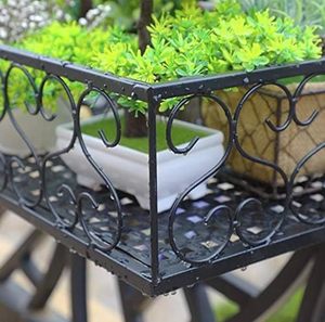 Metal Modern Rust Resistant <b>Hanging</b> Railing Planter Shelf Square Plant Basket Flower Pot Holder Indoor Outdoor Balcony <b>Garden</b> - Product Image 3