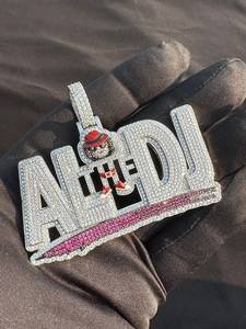 Luxury Custom <b>Initial</b> Letter <b>Pendant</b> 925 Sterling <b>Silver</b> Lab Grown Diamond Iced Out VVS Hip Hop Jewelry - Product Image 4