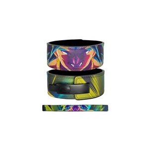 Cinturón de levantamiento de pesas ajustable con cierre de hebilla con estampado de anime vibrante, soporte transpirable para la cintura para entrenamiento de fuerza y uso en el gimnasio - Product Image 1