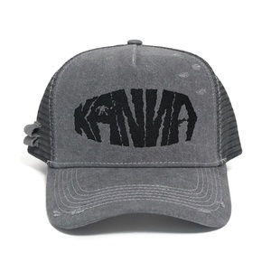 BSCI nhà sản xuất tùy chỉnh cá nhân cắt hiệu ứng lưới Mũ mùa hè chất lượng cao ngoài trời cổ điển đau khổ Trucker Hat cho nam giới - Product Image 2