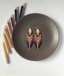 Boucles d'oreilles perlées style rétro, vintage et couleur unie, article de gros personnalisé en usine - Product Image 2