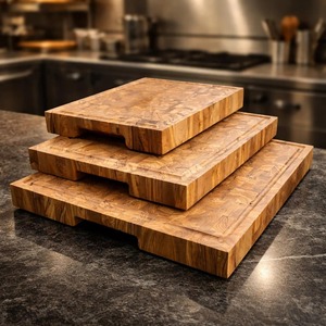 Planche à découper en bois faite à la main, planche à hacher en bois massif de haute qualité - Product Image 4