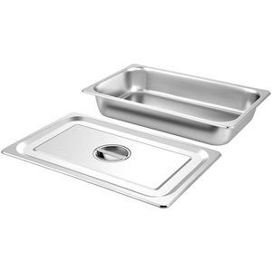 Set di 4 Vassoi Profondi in Acciaio Inox 20,9 X 12,8 X 3,9 Pollici, Dimensioni Standard 13L per Tavoli da Buffet - Product Image 4