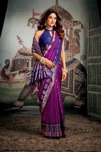 Drape <b>Yourself</b> in Elegance Make Every Moment Royal Indulge in Timeless Grace Saree Silk Nett Fabric Heavy Premium Soft Silk - Product Image 4