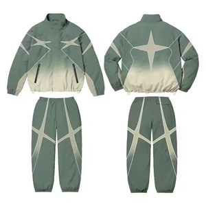 Custom Wholesale Men's Two Piece Set Zip-up <b>Vintage</b> Windbreaker Sublimation <b>Tracksuit</b> Windbreaker Joggers Set Nylon <b>Tracksuit</b> - Product Image 4