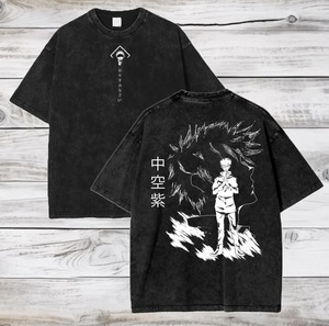 เสื้อยืดผู้ชายคอวีทรงปกติแบบวินเทจลายกราฟิกสตรีทแวร์  ไซส์พลัส  ผ้าทอเป็นมิตรกับสิ่งแวดล้อม  แบบย้อมสีเอซิดวอช - Product Image 2