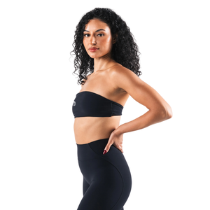 เสื้อชั้นในกีฬาแบบไร้สายสำหรับผู้หญิงผิวสีดำ ยืดหยุ่นได้ กระชับ เหมาะสำหรับโยคะ ฟิตเนส ออกกำลังกาย เสื้อครอปท็อป - Product Image 3