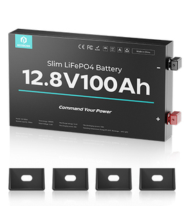 Batterie au lithium ultra-mince 12,8 V Slimline Bluetooth BMS Factory, batteries LiFePO4 12 V 100 Ah pour 4x4 tout-terrain et caravanes - Product Image 1