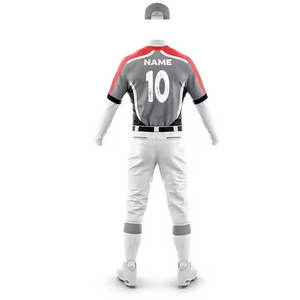 ชุดเบสบอลผู้ชายราคาส่ง เสื้อเจอร์ซีย์โพลีเอสเตอร์แบบกำหนดเอง กางเกงเซ็ตพรีเมียม ระบายอากาศได้ดี น้ำหนักเบา สำหรับทีมกีฬา - Product Image 2