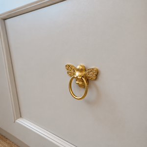 Handcrafted White Marble Brass Inlay <b>Cabinet</b> <b>Knob</b> Round Decorative Drawer Pull Wardrobe Door Handle Furniture Hardware Accent - Product Image 2