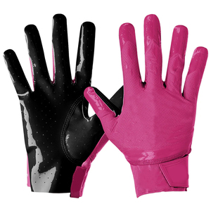 Guantes de fútbol americano profesionales para adultos, agarre fuerte y adherente, ajuste cómodo, transpirables, de cuero sintético, para hombre. - Product Image 3